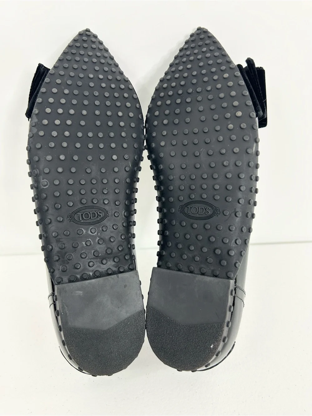Tod’s x Alessandro Dell’acqua Bow Detail Leather Flat In Black Size 36 or US 6